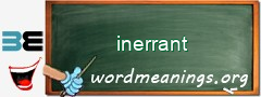 WordMeaning blackboard for inerrant
